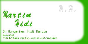 martin hidi business card